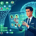 Asesor usando inteligencia artificial para vender seguros desde su teléfono móvil. Agenthos - El CRM de los Seguros